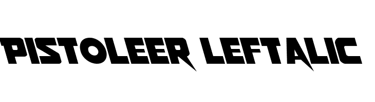 Pistoleer Leftalic  Frei Schriftart Herunterladen