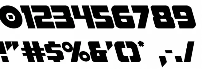 Pistoleer Leftalic Font OTHER CHARS