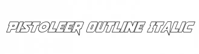 Pistoleer Outline Italic  baixar fontes gratis