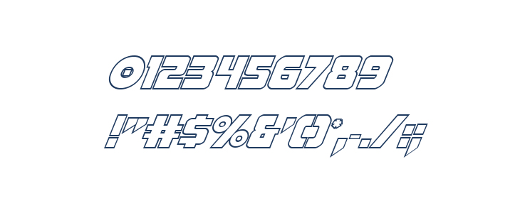 Pistoleer Outline Italic Other Characters