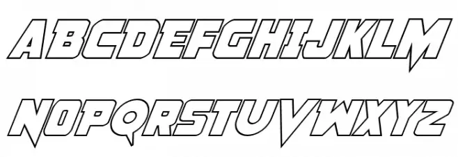 Pistoleer Outline Italic Fuentes MAYÚSCULAS
