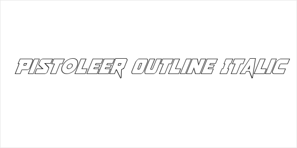 Pistoleer Outline Italic Logo