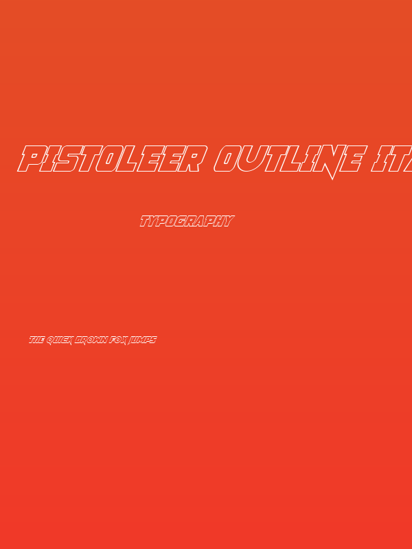 Pistoleer Outline Italic Poster