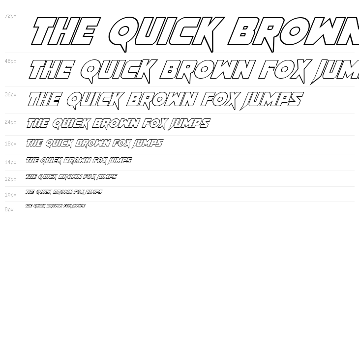 Pistoleer Outline Italic Waterfall