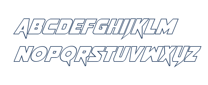 Pistoleer Outline Italic Lowercase