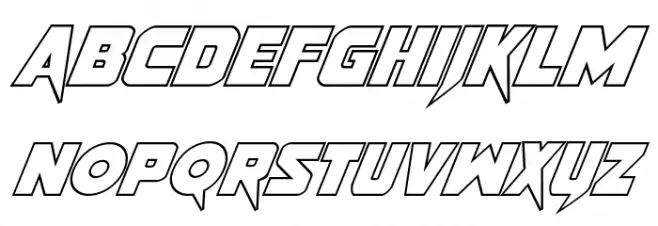 Pistoleer Outline Italic خط أحرف صغيرة