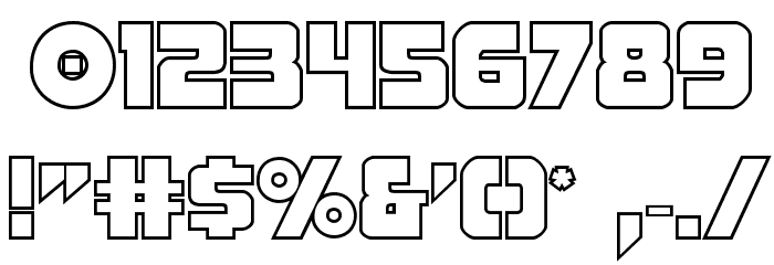 Pistoleer Outline Regular Font OTHER CHARS