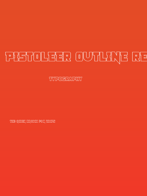 Pistoleer Outline Regular Poster