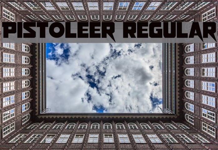 Pistoleer Regular Font examples