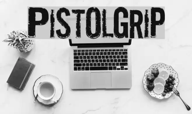 Pistolgrip Font examples