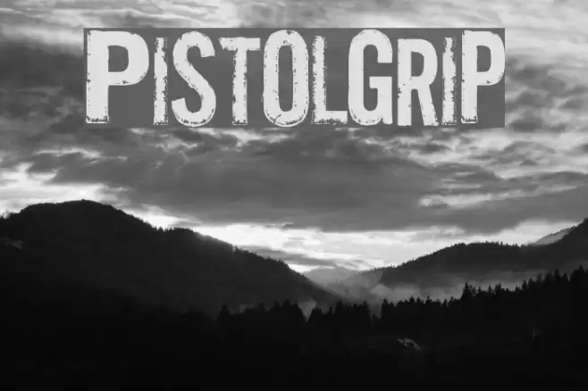Pistolgrip Font examples