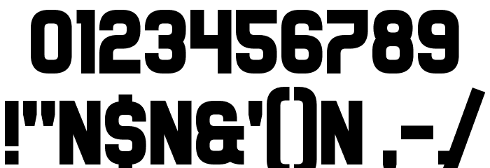 Piston Pressure Font OTHER CHARS