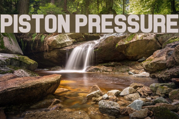 Piston Pressure Font examples