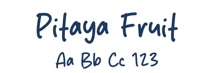 Pitaya Fruit Font Preview