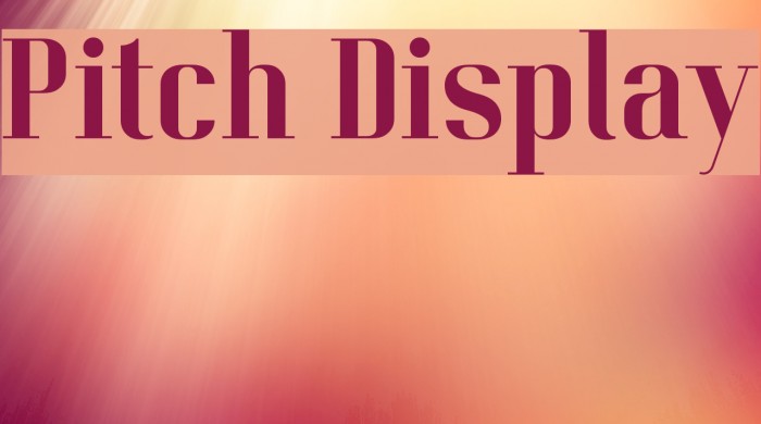 Pitch Display Font examples
