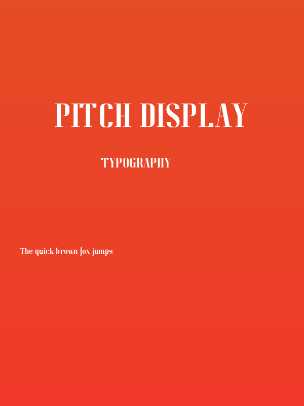Pitch Display Poster