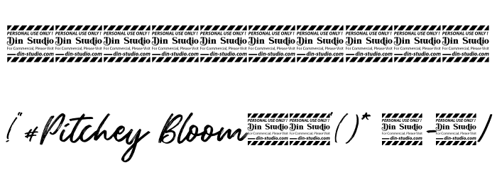 Pitchey Bloom Personal Use Font OTHER CHARS