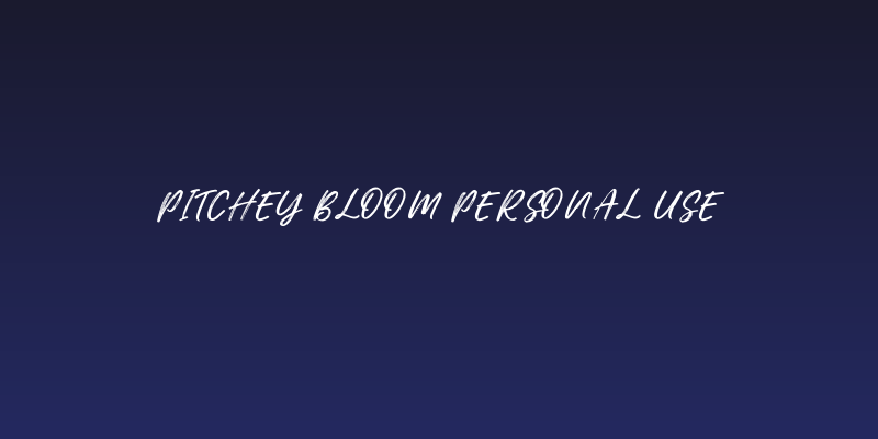 Pitchey Bloom Personal Use Social Header