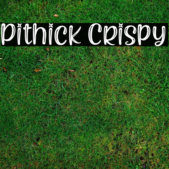 Pithick Crispy Font examples