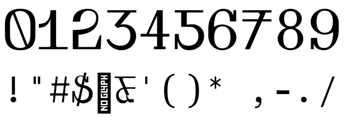 Pito Slab Regular Font OTHER CHARS