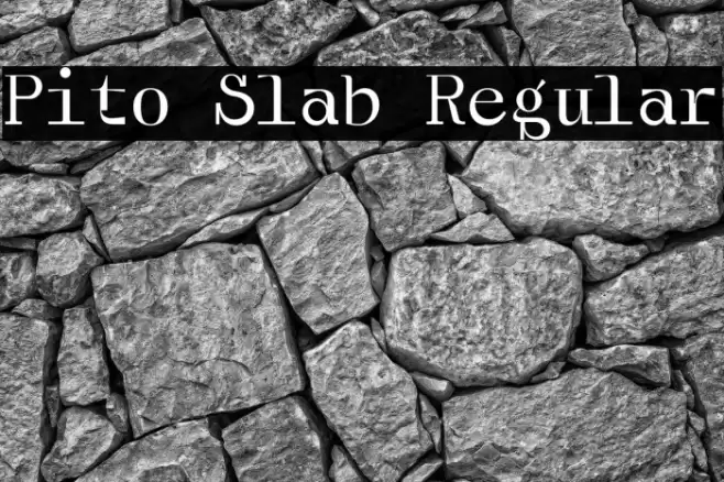 Pito Slab Regular फ़ॉन्ट examples