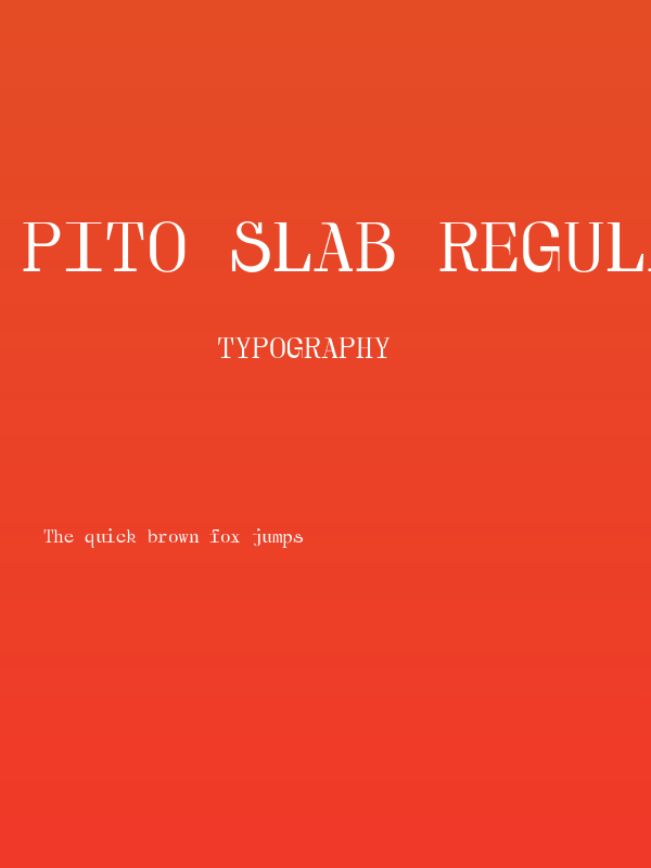 Pito Slab Regular Poster