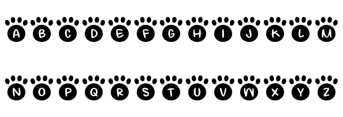 Pitter Paws Regular Font UPPERCASE