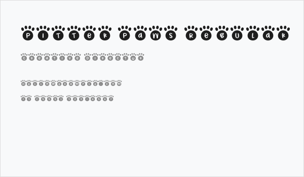 Pitter Paws Regular Business Card