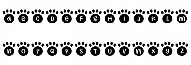 Pitter Paws Regular Font LOWERCASE