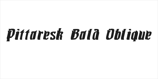 Pittoresk Bold Oblique Logo