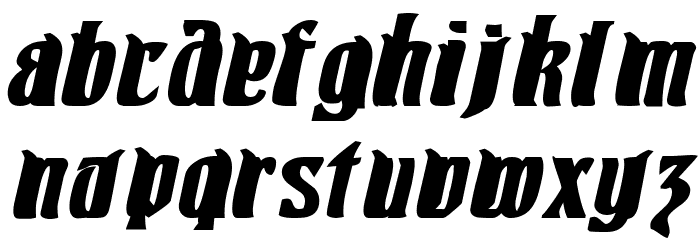 Pittoresk Bold Oblique Font LOWERCASE