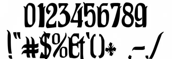 Pittoresk Condensed Polices AUTRES CHARS