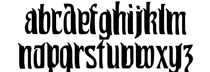 Pittoresk Condensed Font LOWERCASE