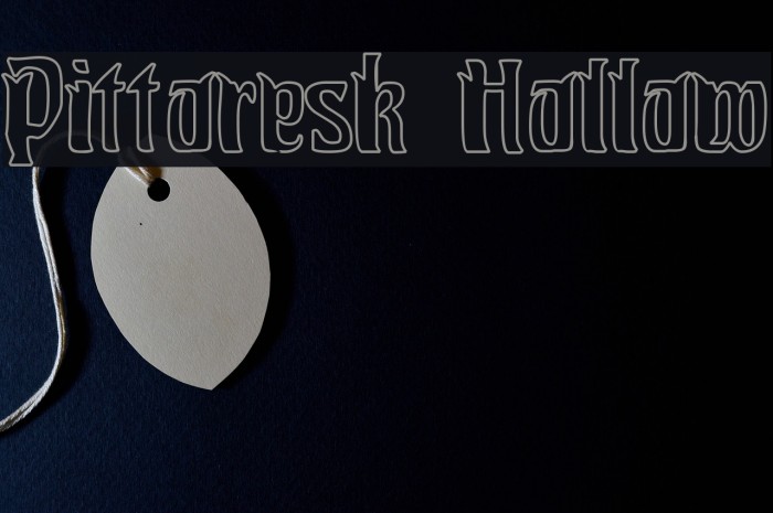 Pittoresk Hollow Font examples