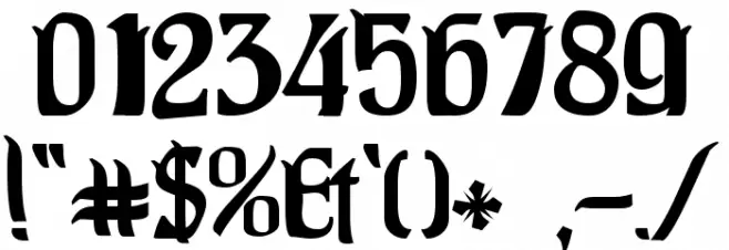 Pittoresk Font OTHER CHARS