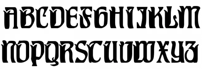 Pittoresk Font Litere mari