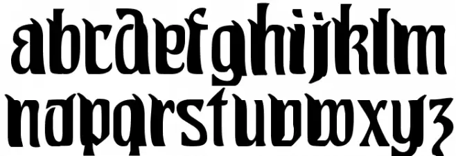 Pittoresk Font LOWERCASE