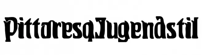 PittoresqJugendstil  Frei Schriftart Herunterladen
