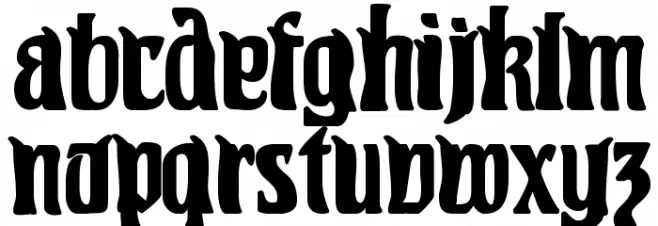 PittoresqJugendstil Font LOWERCASE