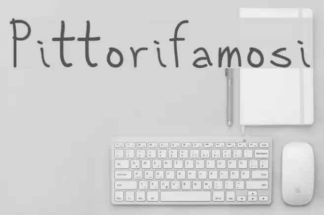 Pittorifamosi Font examples