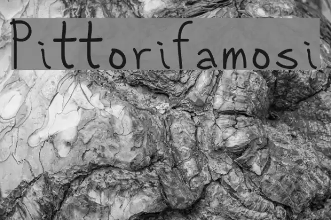 Pittorifamosi Font examples