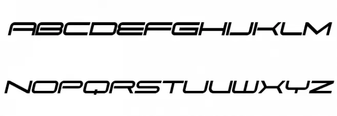 Pitviper Extended Italic Caratteri MINUSCOLO