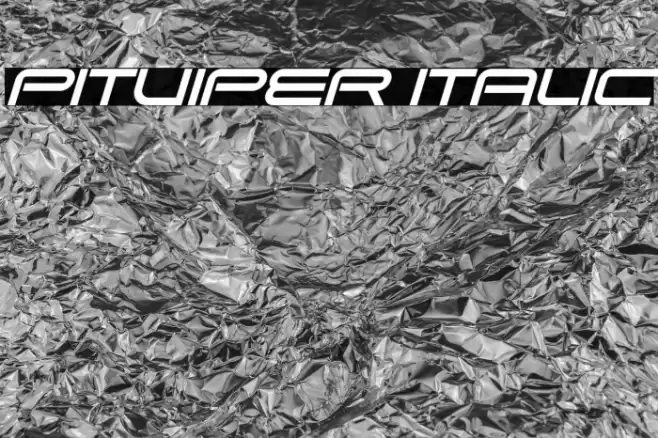 Pitviper Italic Font examples