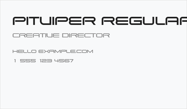 Pitviper Regular Business Card