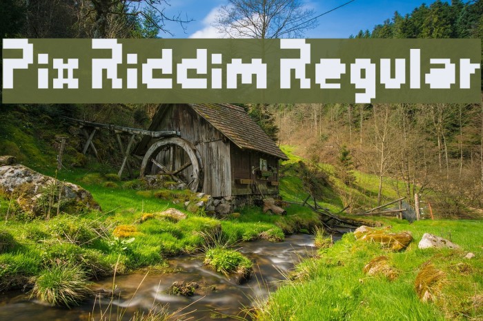 Pix Riddim Regular Font examples