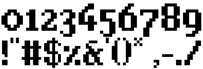 PixAntiqua Font OTHER CHARS