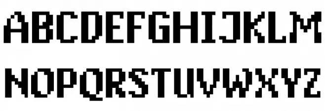 PixAntiqua Font UPPERCASE