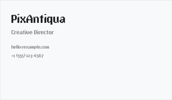 PixAntiqua Business Card