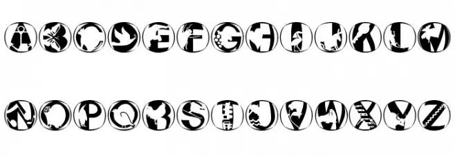 PixCapsRound Font Litere mari