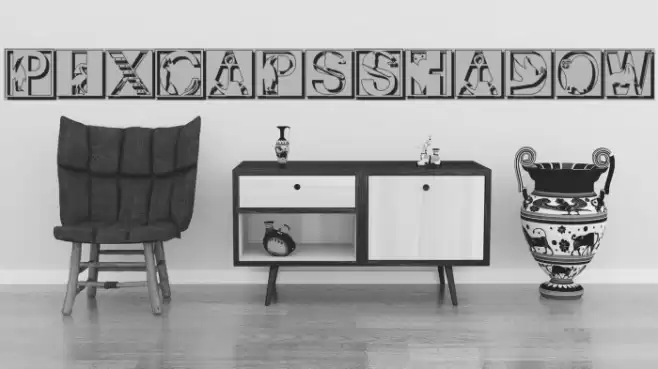 PixCapsShadow Шрифта examples